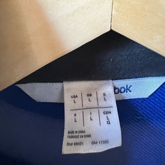 Rebook jacket blue men’s size large - Picture 3 of 5